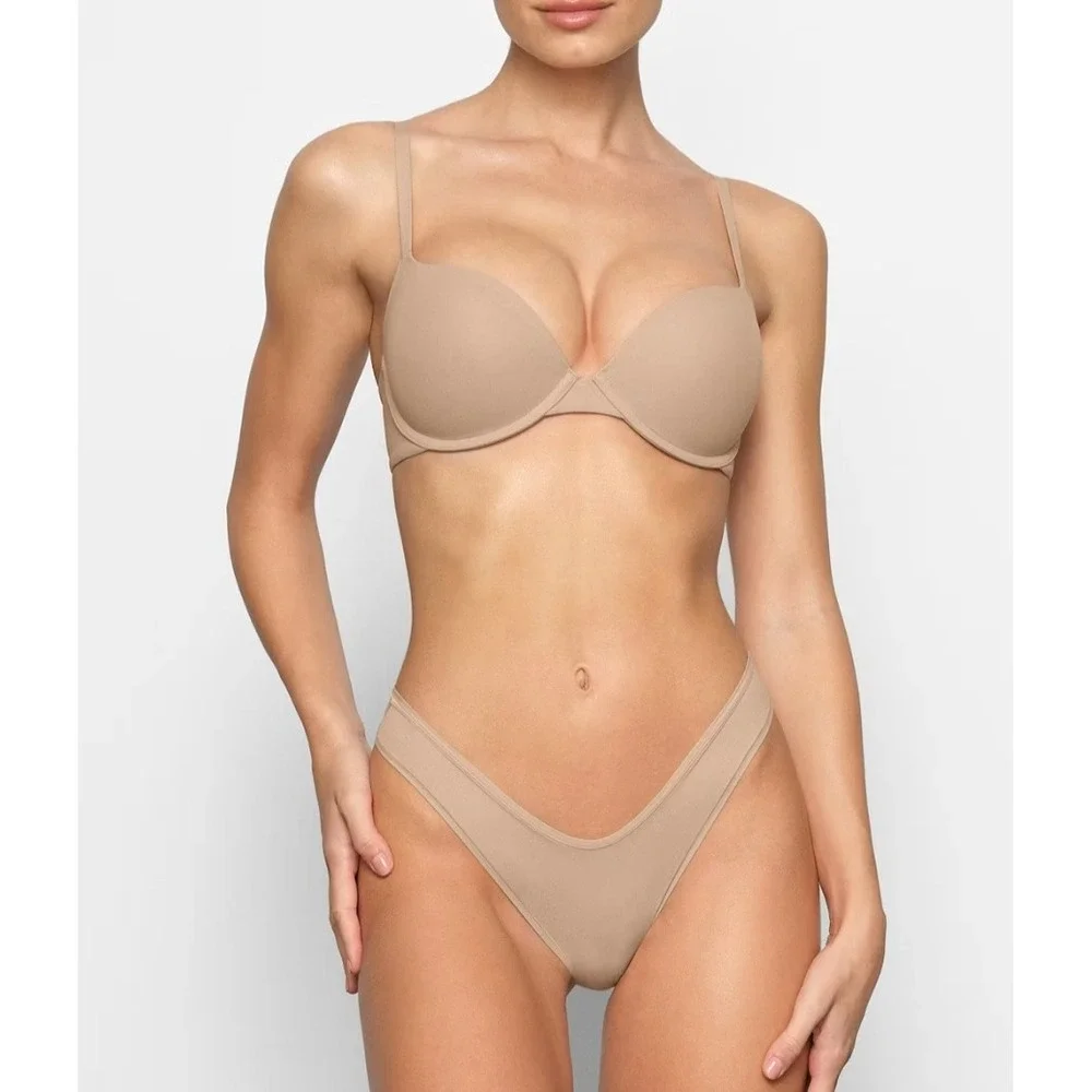 Skims Fits Everybody Push Up Demi Bra Clay BR-UWR-2295 36D